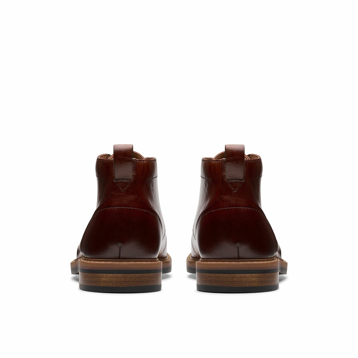 Boots mid en cuir Aldwin Chukka tan, CLARKS