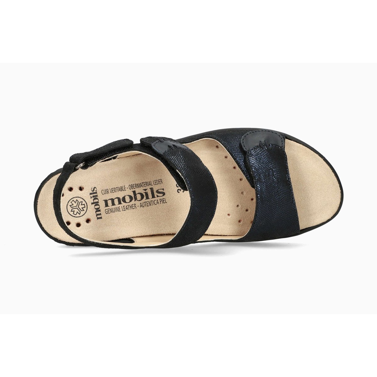 Sandales en cuir GETHA bleu navy 5146, MEPHISTO
