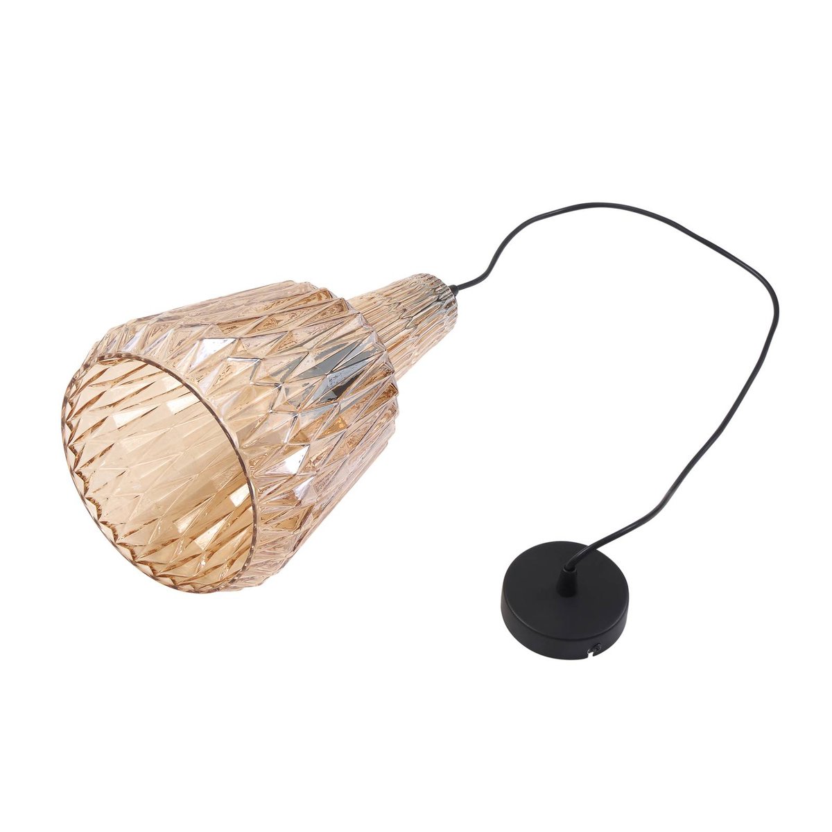 Suspension en verre vintage, Belarion ambre, LINDBY