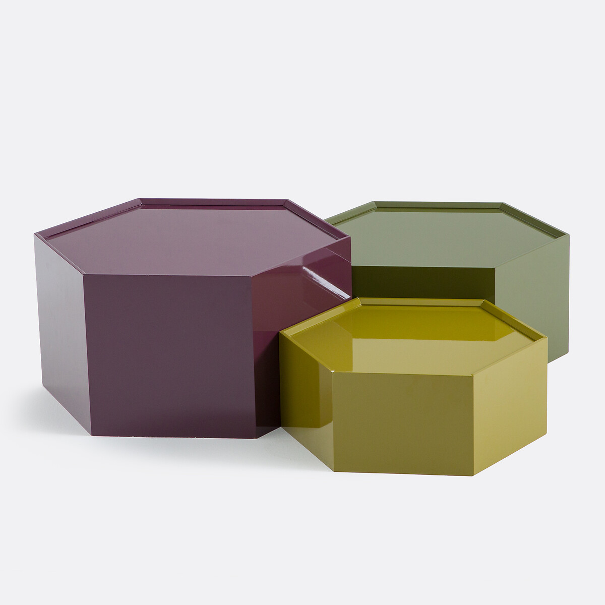 Lot de 3 tables basses empilables, Wai multicolore, LA REDOUTE INTERIEURS