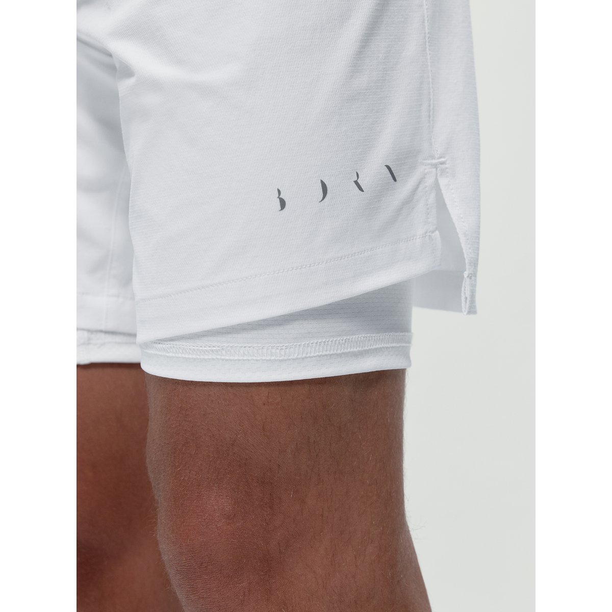 Short sport Homme Training Running NATRON 2.0 blanc/blanc, BORN