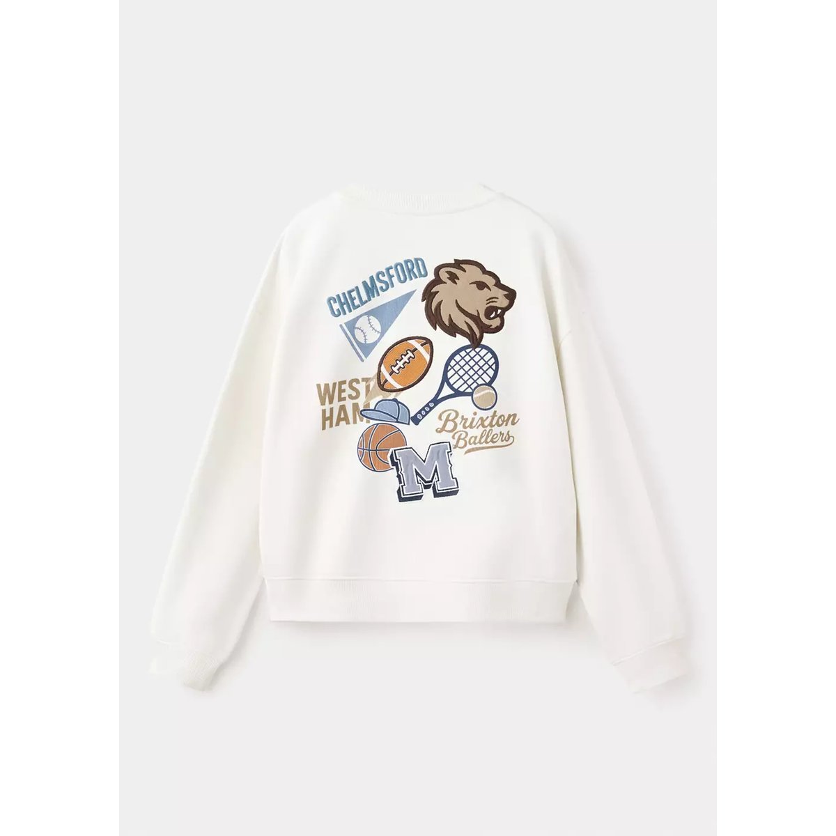 Sweat-shirt coton imprimé écru, MANGO KIDS