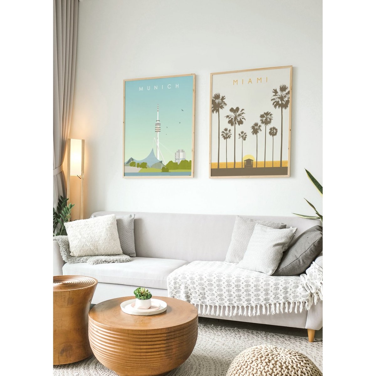 Poster Munich blanc, L'AFFICHERIE