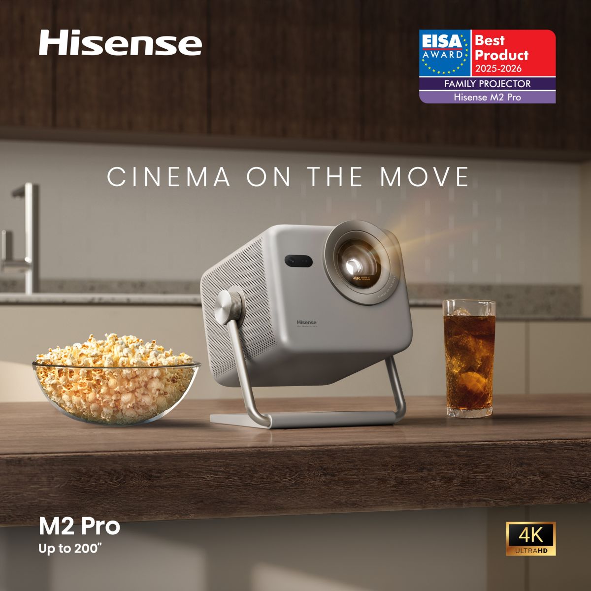 Vidéoprojecteur home cinéma Laser Mini Projecteur M2 Pro gris, HISENSE