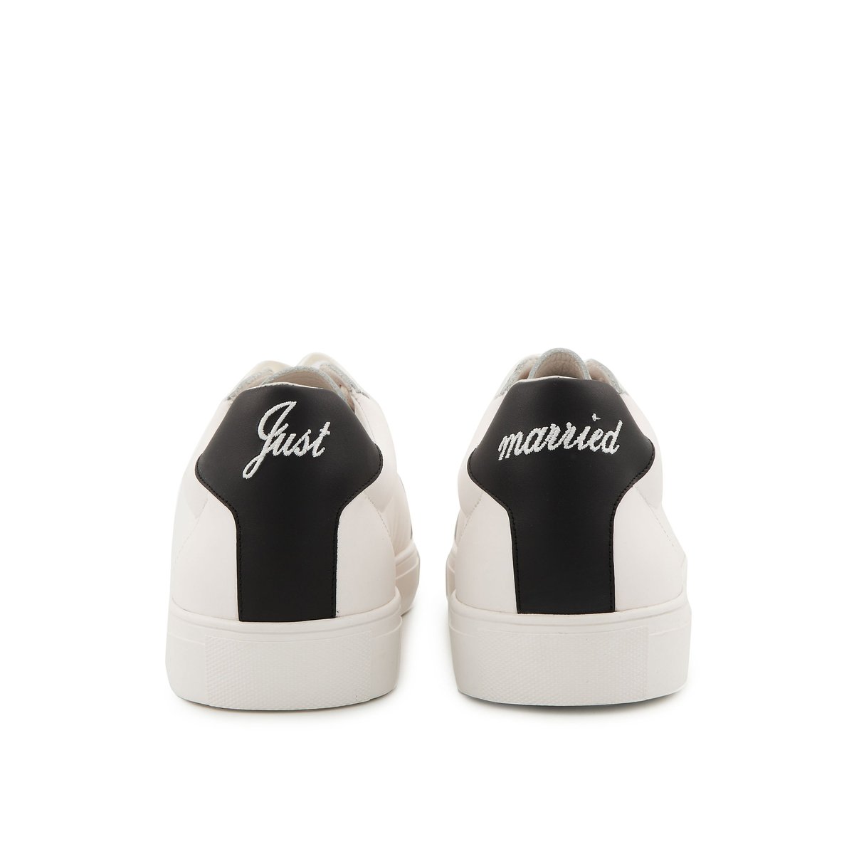 Baskets En Cuir Simone Homme Just Married blanc, BONS BAISERS