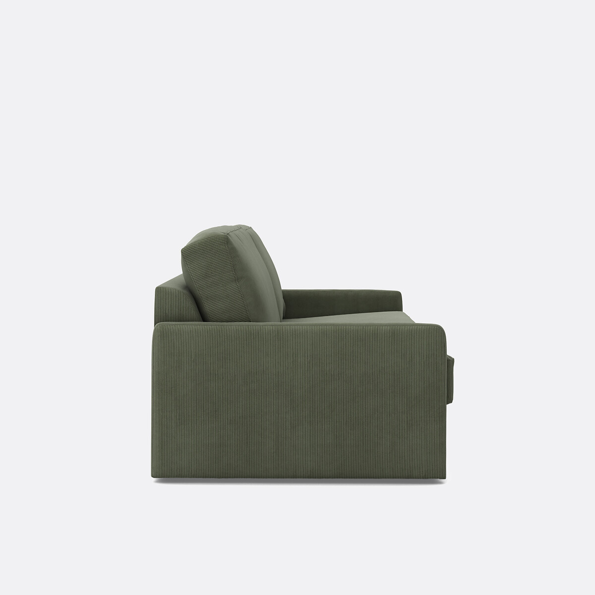 Canapé convertible, Comfort Bultex®,en velours côtelé fines cotes, MARTA vert, LA REDOUTE INTERIEURS