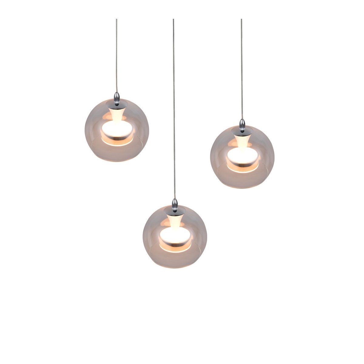 Suspension en verre design, D.42 , FLYNT transparent, TRIO