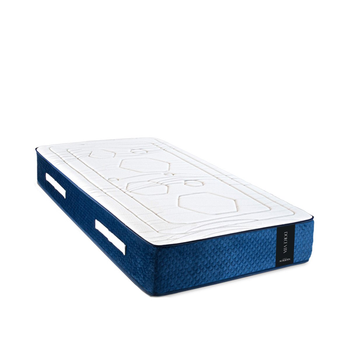 Matelas Ressorts ensachés et Mémoire de forme - 28 cm - DOLCE VITA blanc, MAISON AUBERTIN