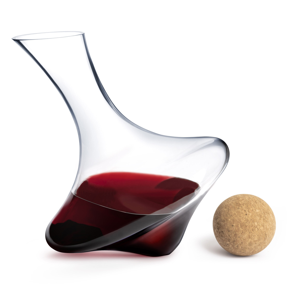 Carafe 1.3 L avec bouchon en bois - TOUPIE transparent, COUZON