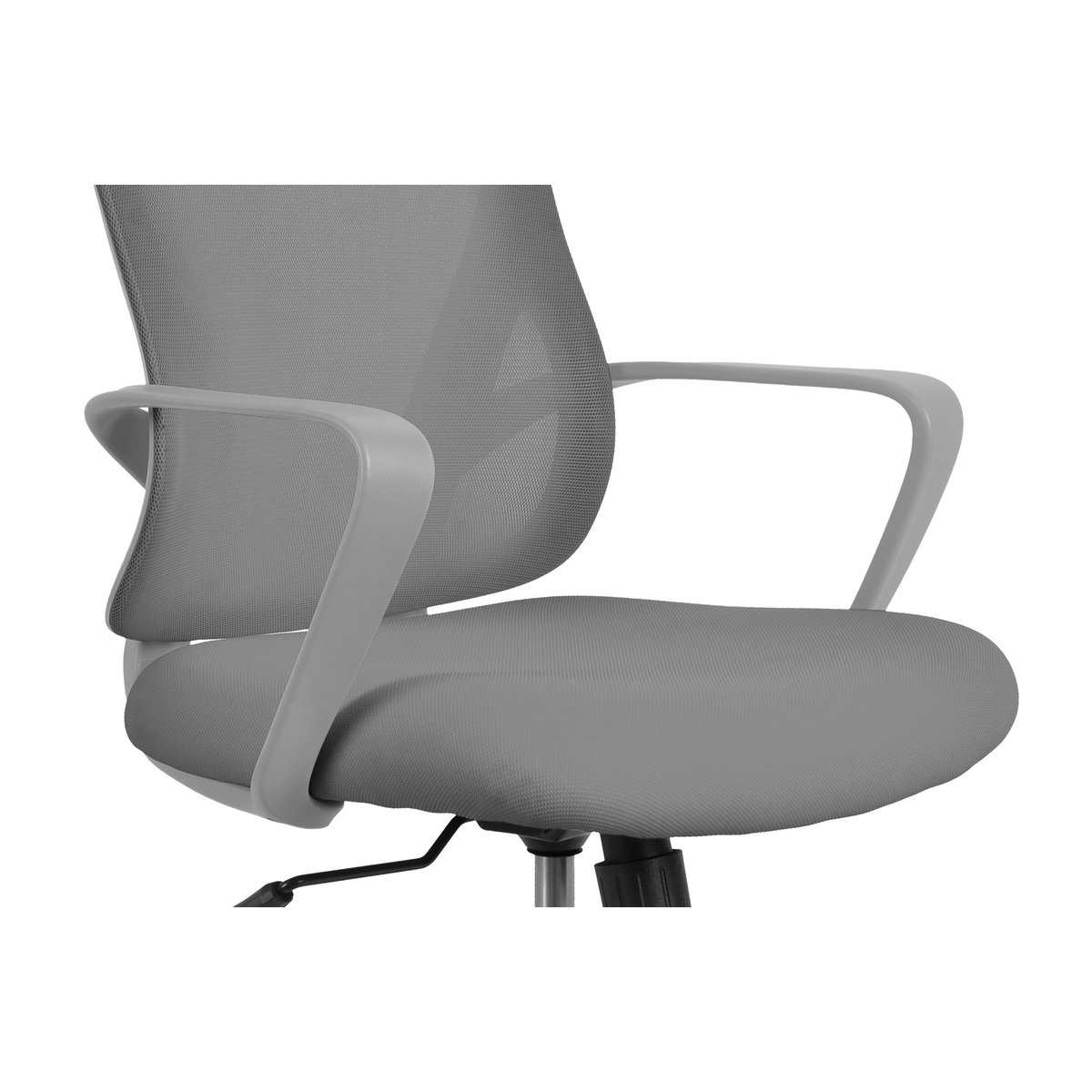 Chaise de bureau à roulettes en tissu et mesh, SELENE gris, HISPANOHOGAR