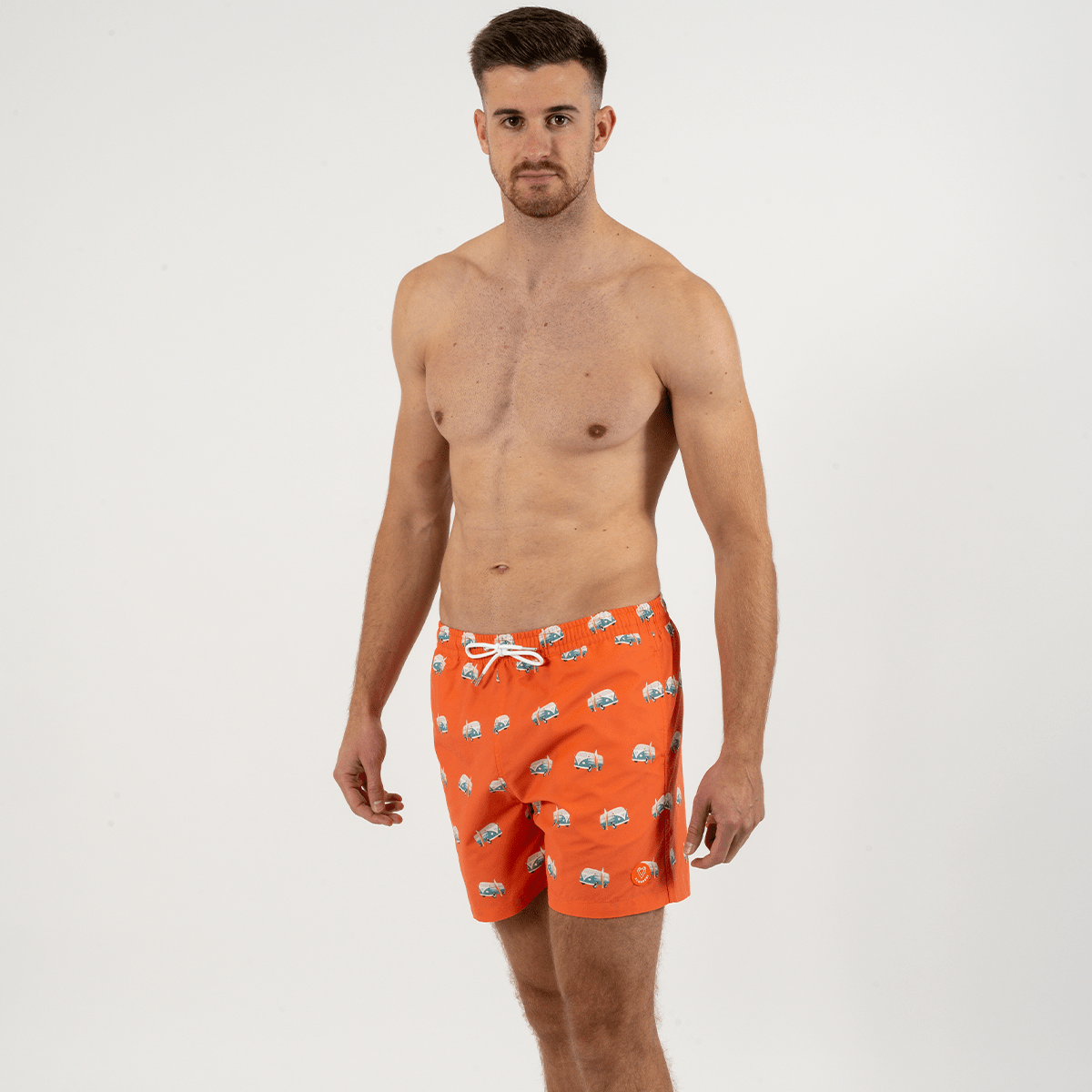 Short de bain Le BAROUDEUR orange coquelicot, VENDREDI
