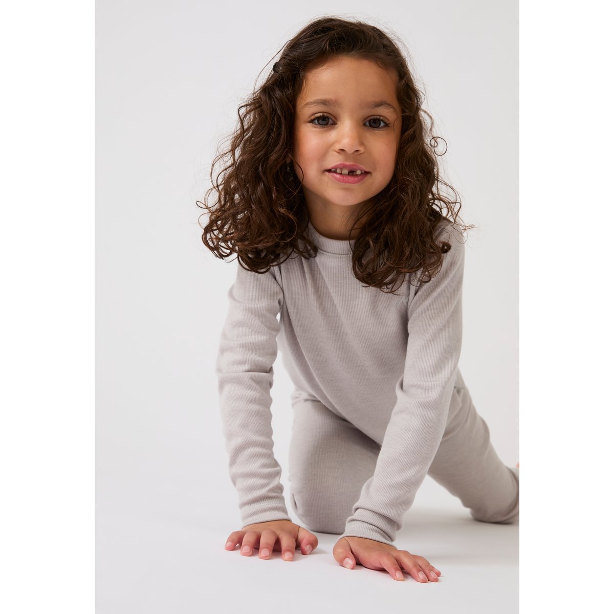 T-shirt manches longues Thermolactyl Degré 5 marron beige chiné, DAMART