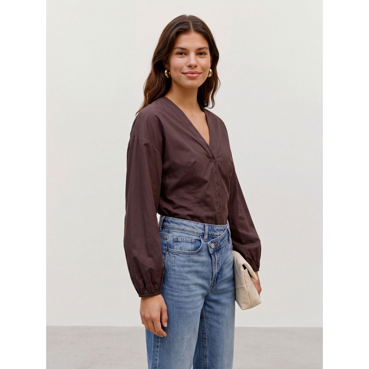 Chemise marron - chocolate torte 1, VERO MODA