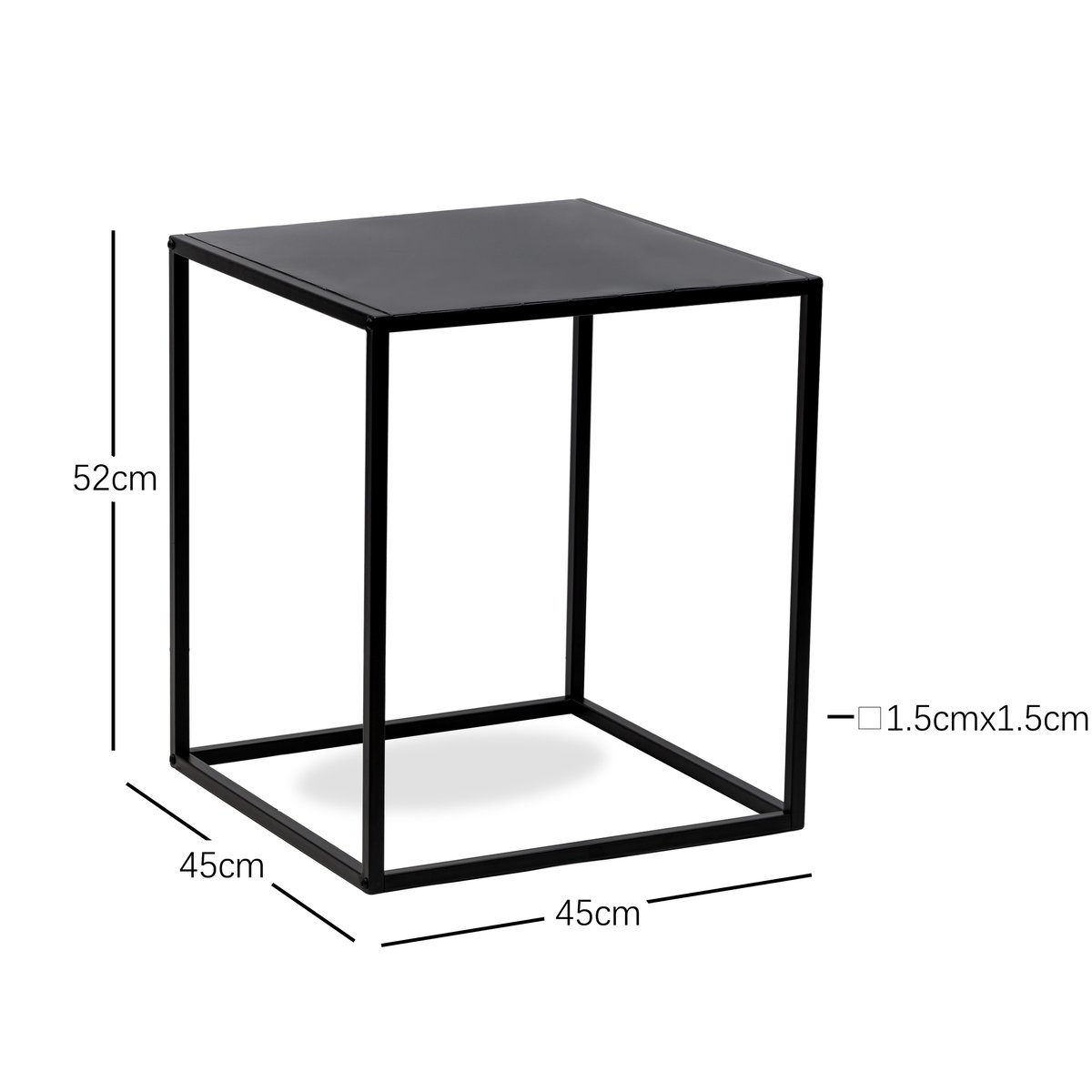 Table d'appoint, métal, industrielle, HAGEN marron, NORDLYS