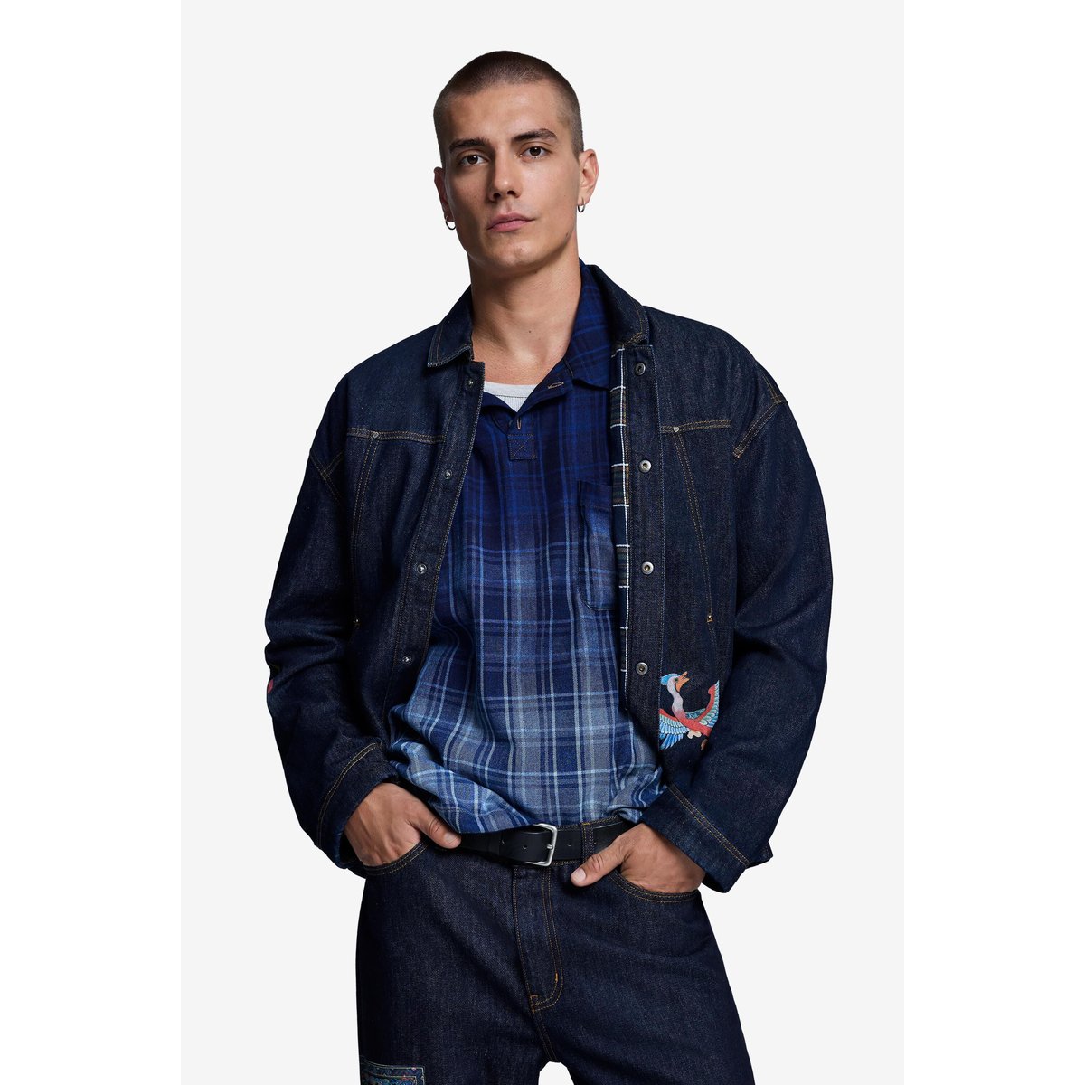 JEAN IMPRIMÉ bleu, DESIGUAL