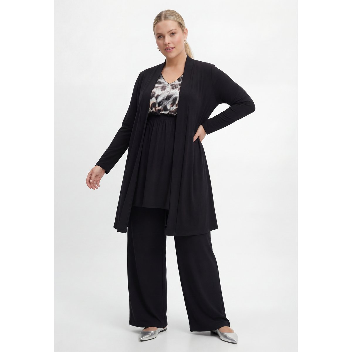 Débardeur ornementée de sequins / à sequins noir, YOEK