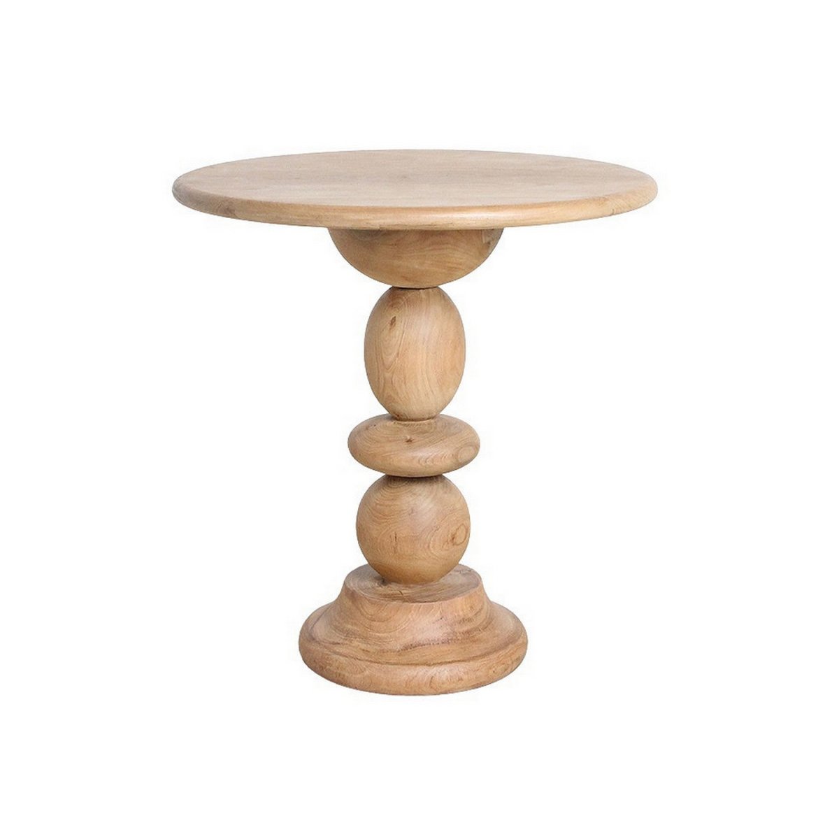 Table de repas ronde en teck massif - TIKA bois clair, MATHI DESIGN