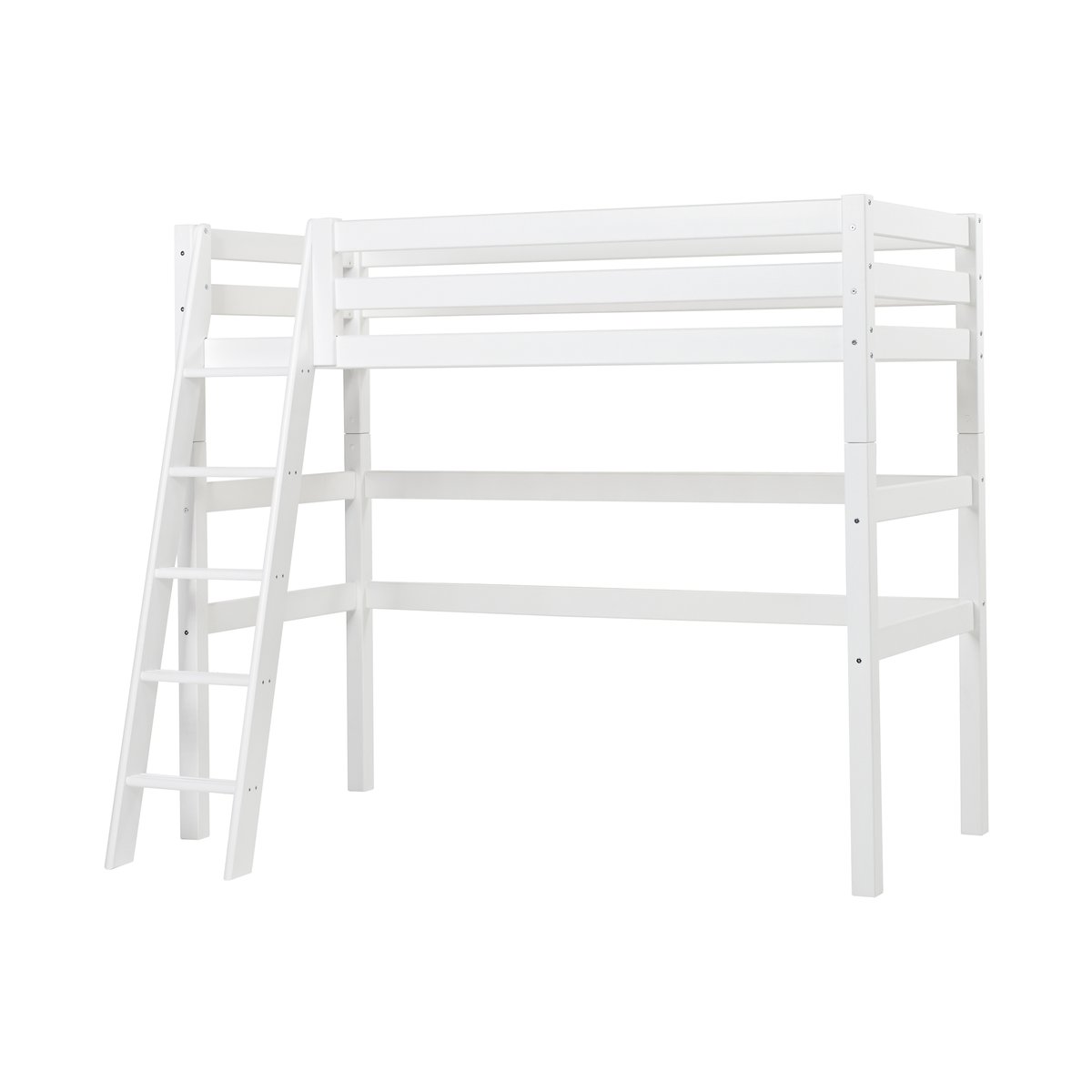 Lit Mezzanine pin massif ECO LUXURY blanc, HOPPEKIDS