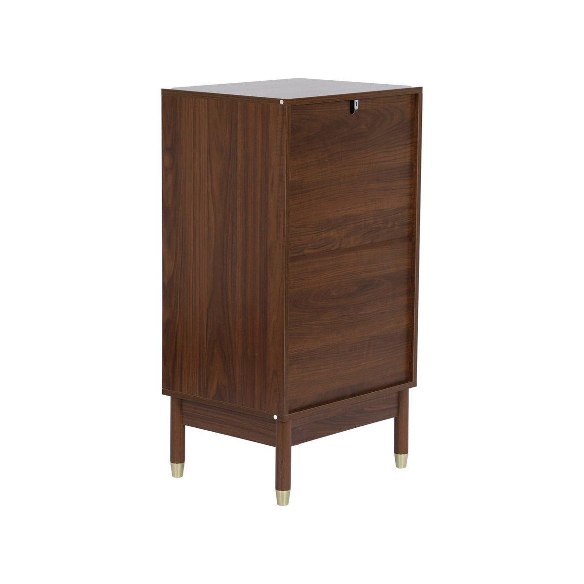 Chiffonnier décor bois et cannage 4 tiroirs JUDITH noyer, SWEEEK
