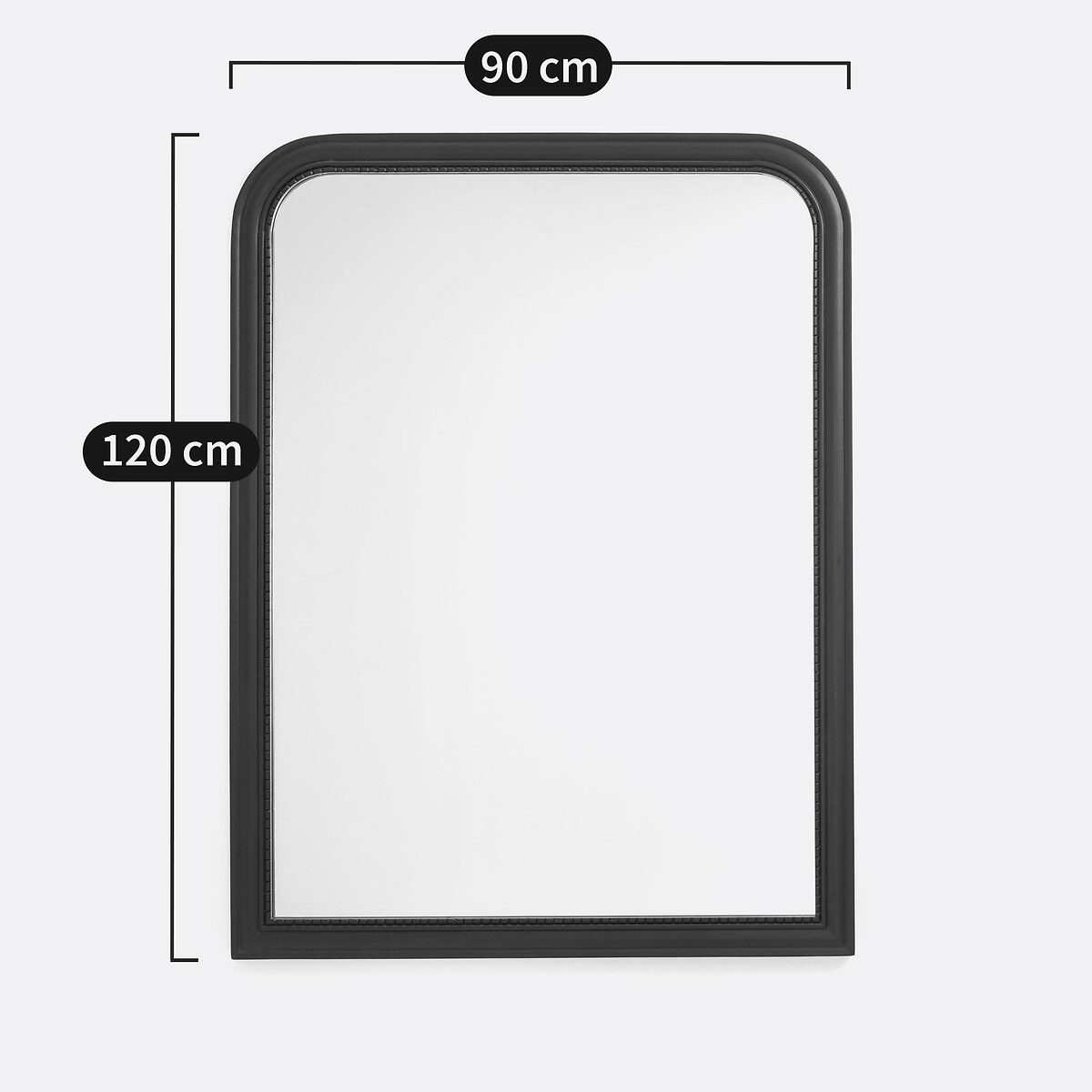 Miroir en manguier massif, largeur 90 x hauteur 120 cm, AFSAN doré vieilli, LA REDOUTE INTERIEURS