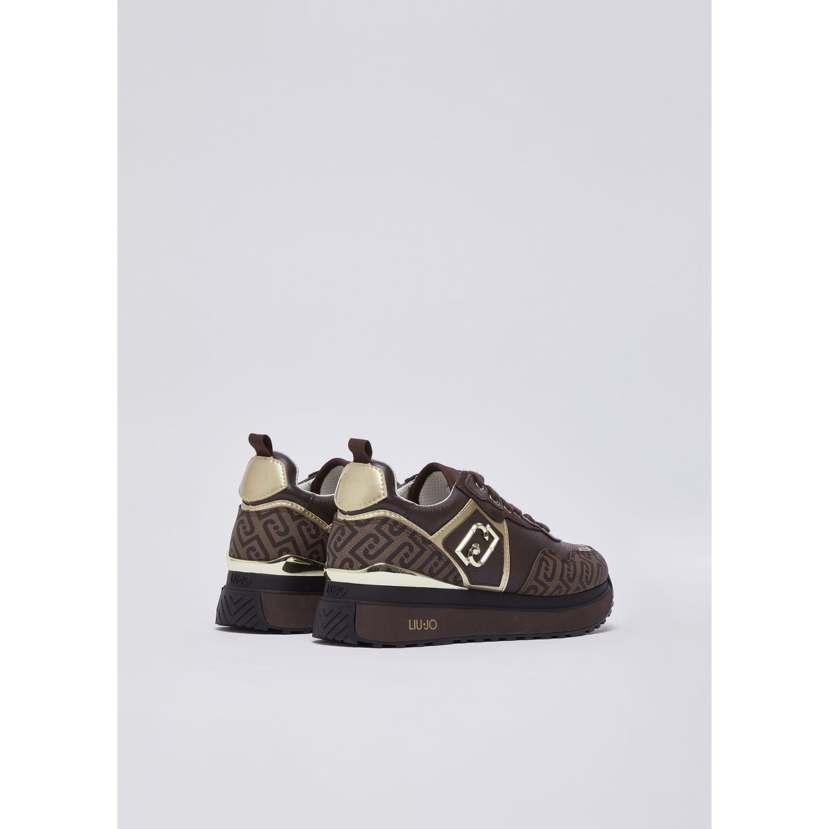 Baskets plateformes avec logo monogramme moka, LIU JO