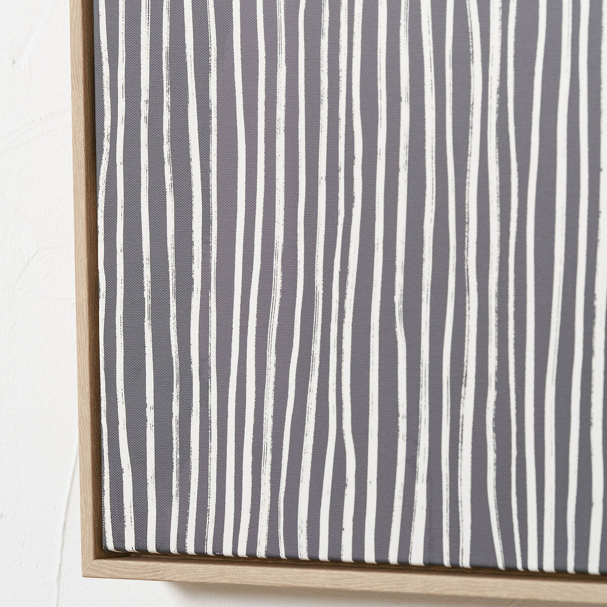 120x90cm Black and Cream Abstract Canvas with Natural Frame cream, SO'HOME