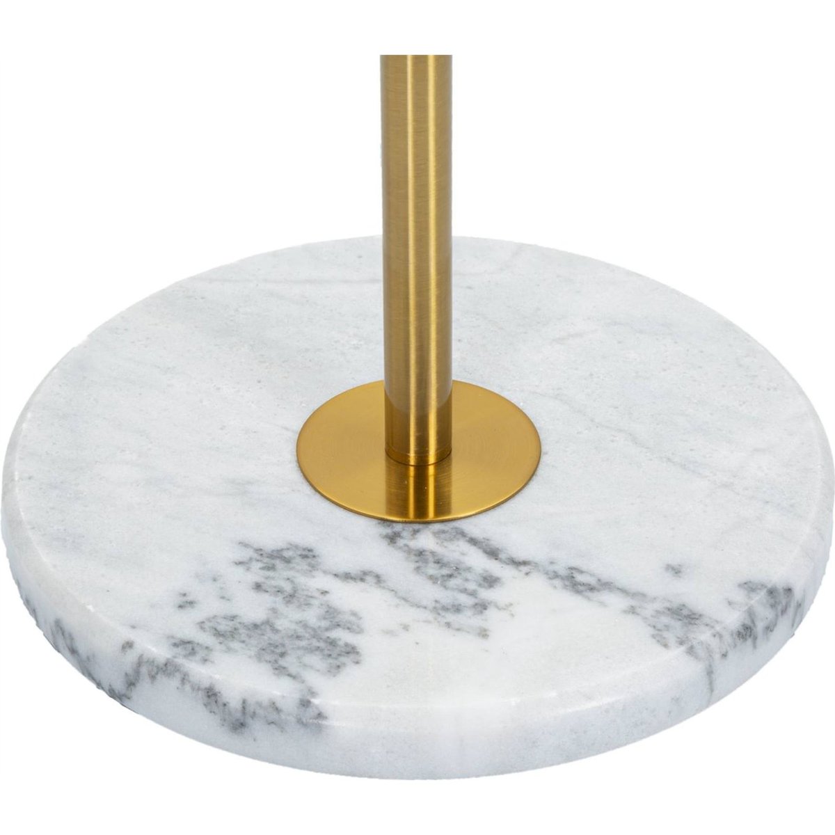 Lampadaire porte-manteau socle marbre GLAM doré et blanc, RECOLLECTION