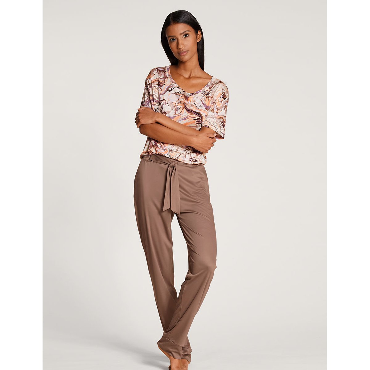 Pantalon, Cradle to Cradle Certified® Lyocell CIRCULAR SLEEP brun truffe, CALIDA