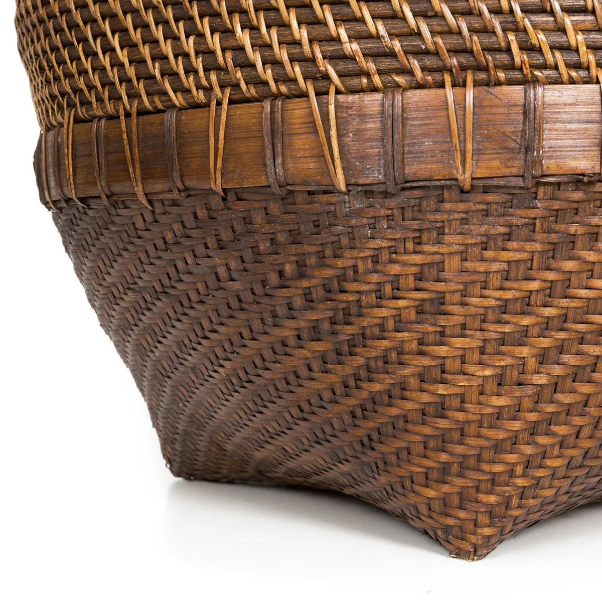 Panier à linge en rotin COLONIAL brun naturel, BAZAR BIZAR