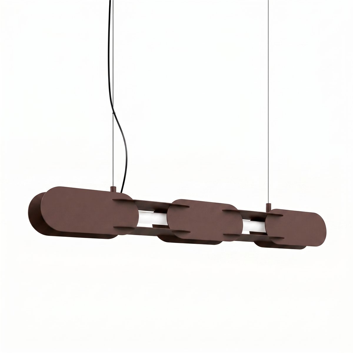 Suspension Acier Marron LED 1 Chain marron, EDEN
