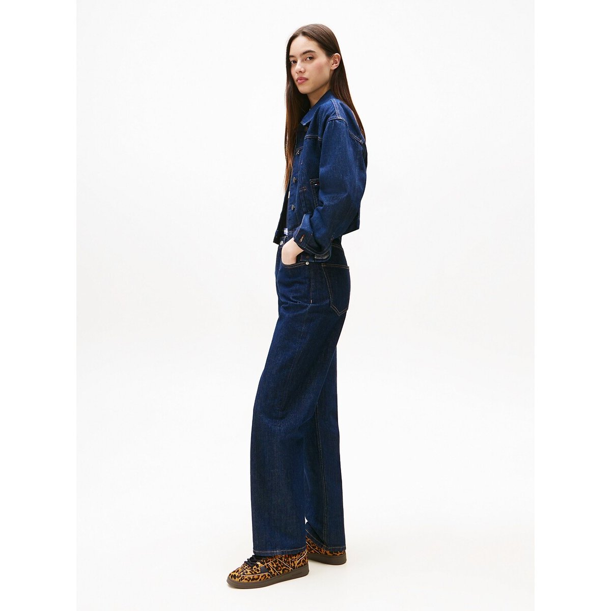 Leder-Sneaker The Greenwich leopardenmuster, TOMMY JEANS