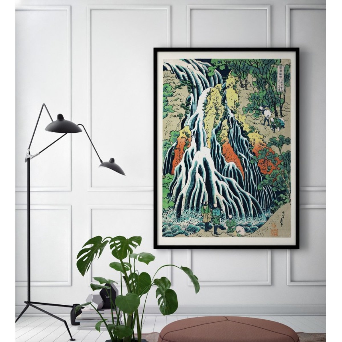 Affiche japonaise cascade  Waterfall multicolore, THE DYBDAHL CO