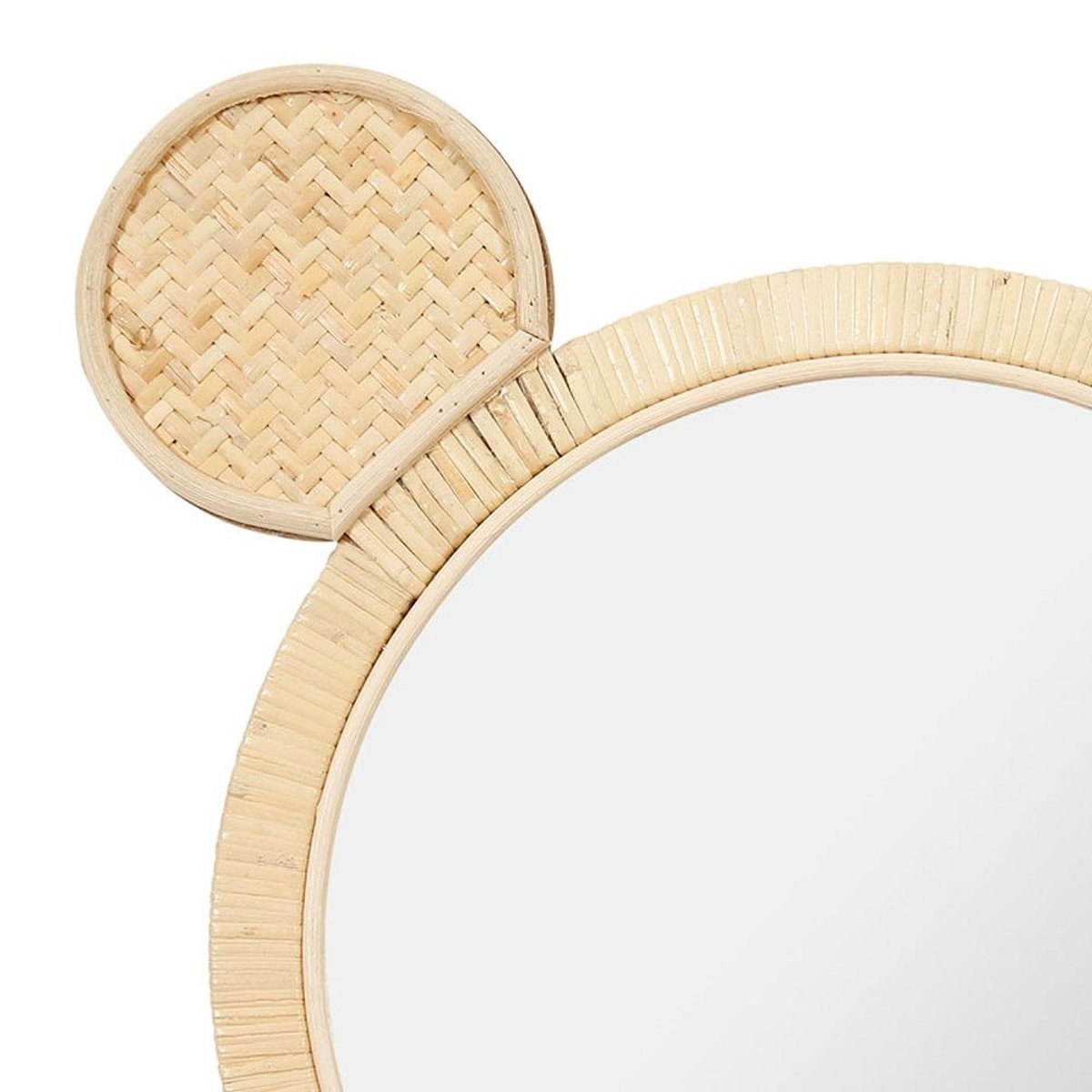 Miroir rotin souris beige, DECORATIE