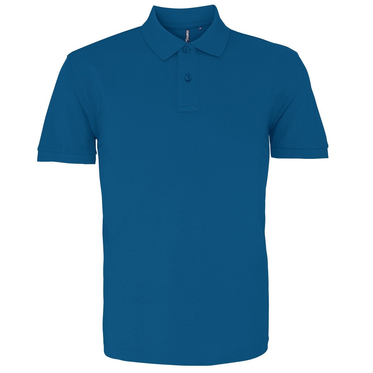 Polo uni manches courtes bleu sarcelle, ASQUITH & FOX