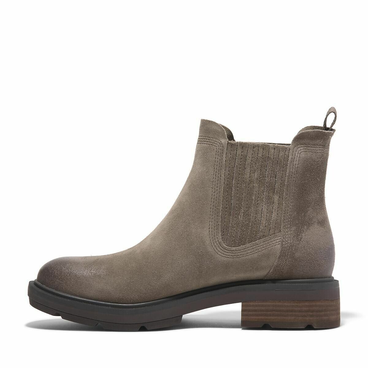 Stivali chelsea in pelle Brimfield Mid marrone, TIMBERLAND