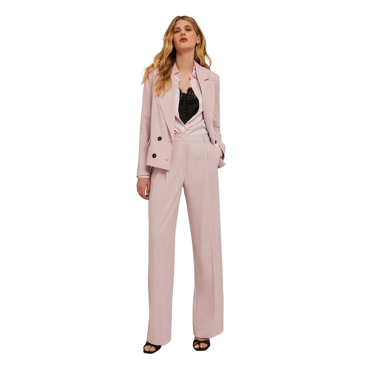 Veste croisée en polyviscose rose, MOTIVI