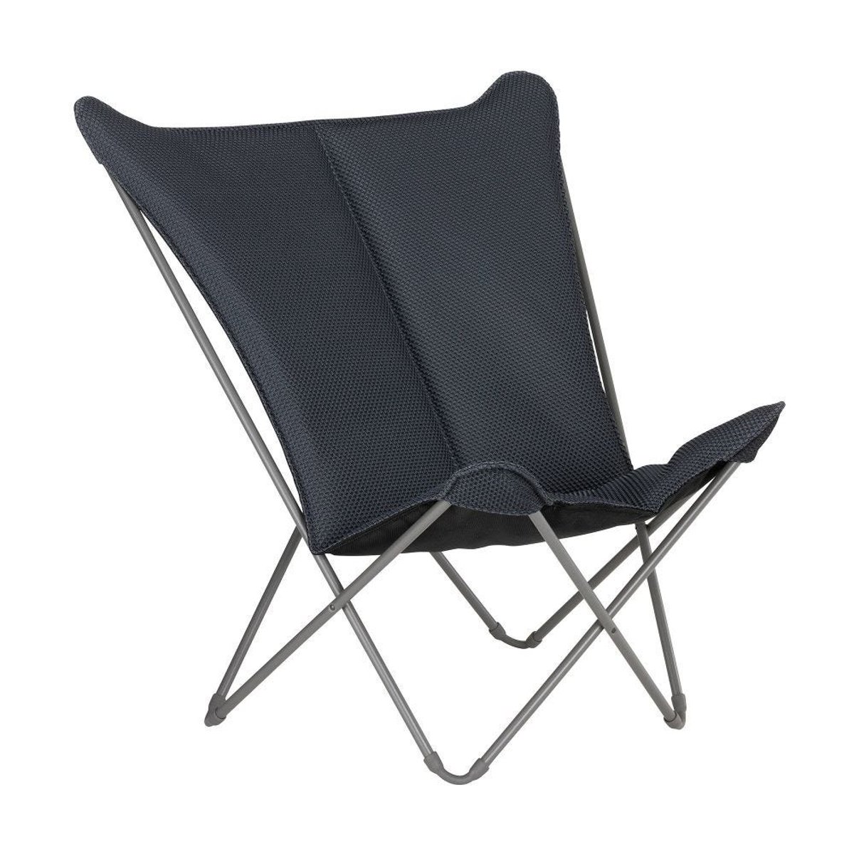 Ensemble Fauteuil Papillon (Pop Up XL) confort et toile été offerte - POP UP XL gris dark grey, LAFUMA MOBILIER