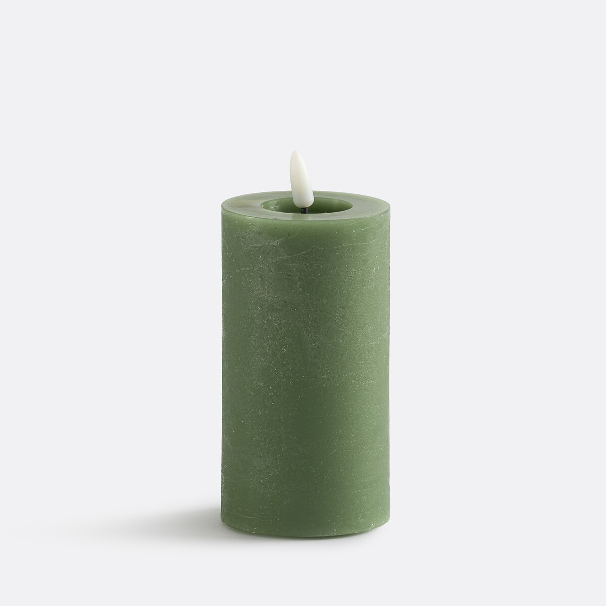 Bougie Led striée, H15 cm, Caspar vert, LA REDOUTE INTERIEURS