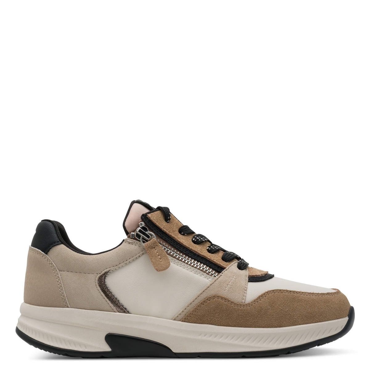 Basket talon bloc marron nature, TAMARIS