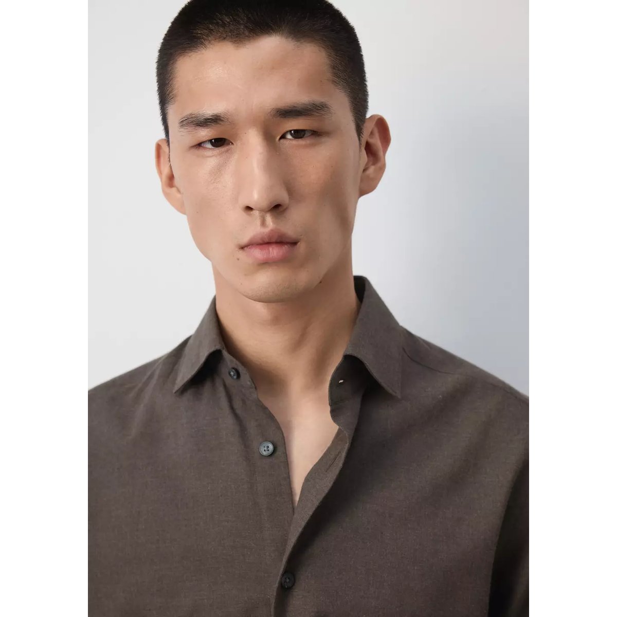Chemise 100 % coton marron, MANGO MAN
