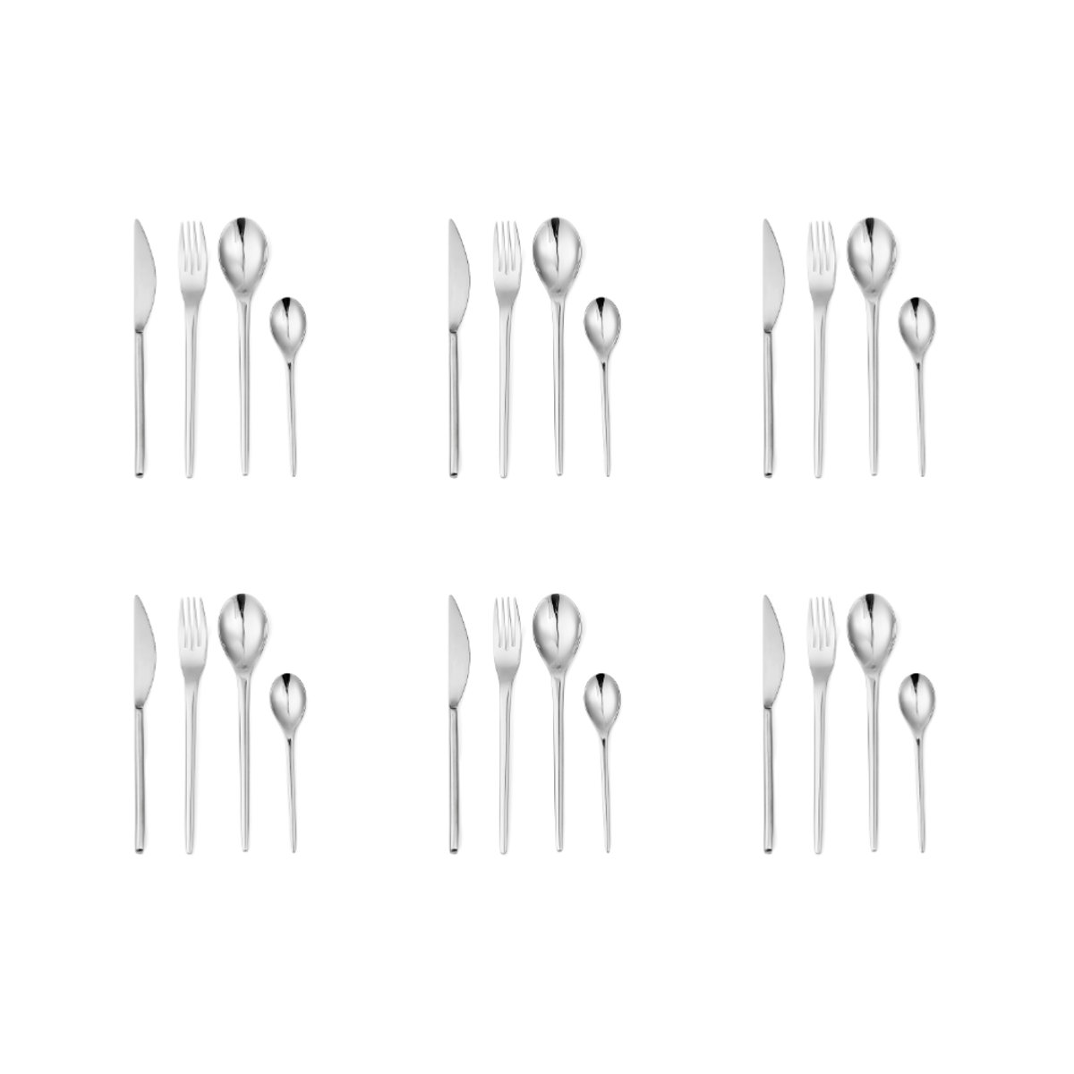 Ménagères 24 pièces - "Jonquille" argent, LAGUIOLE CUISSON
