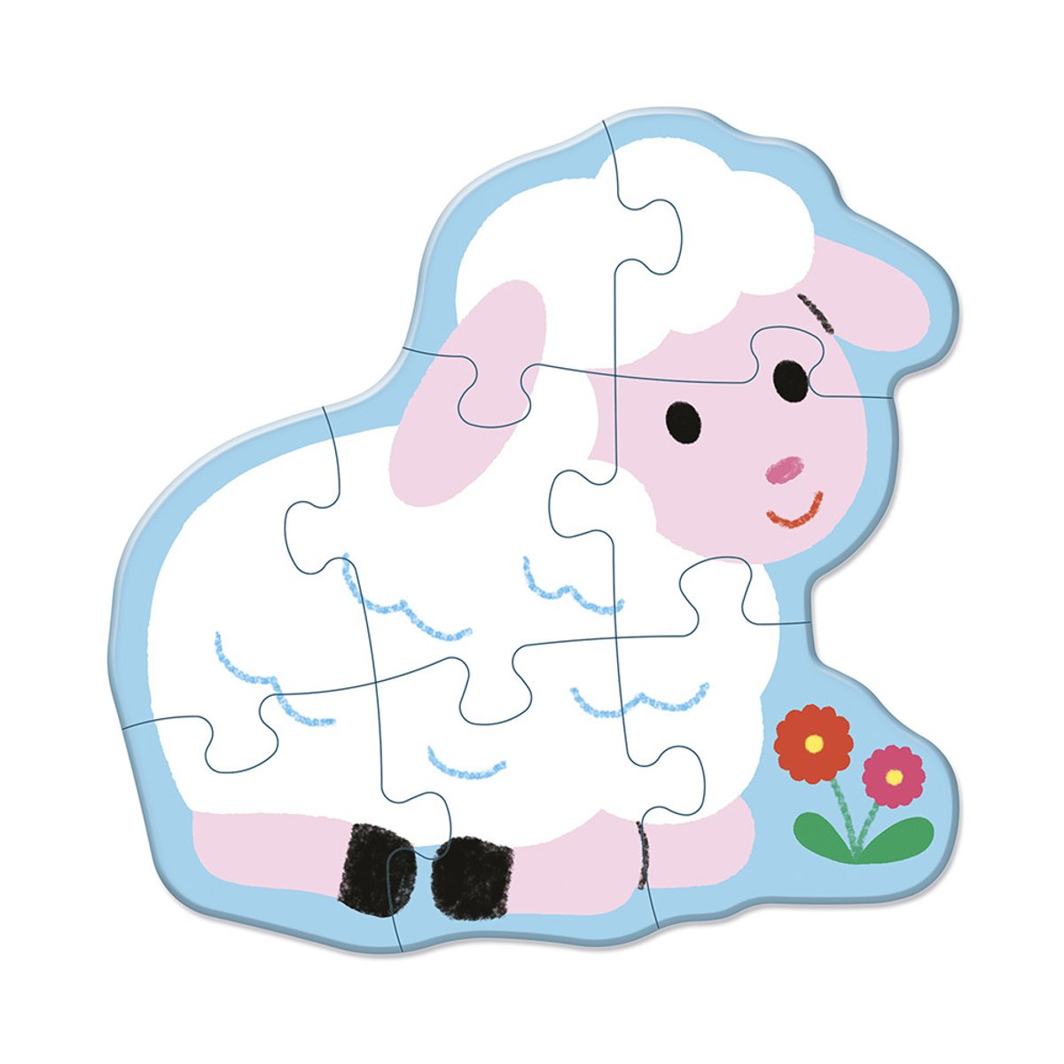Puzzle Évolutif La Ferme - 2 À 10 Pièces couleur unique, JANOD