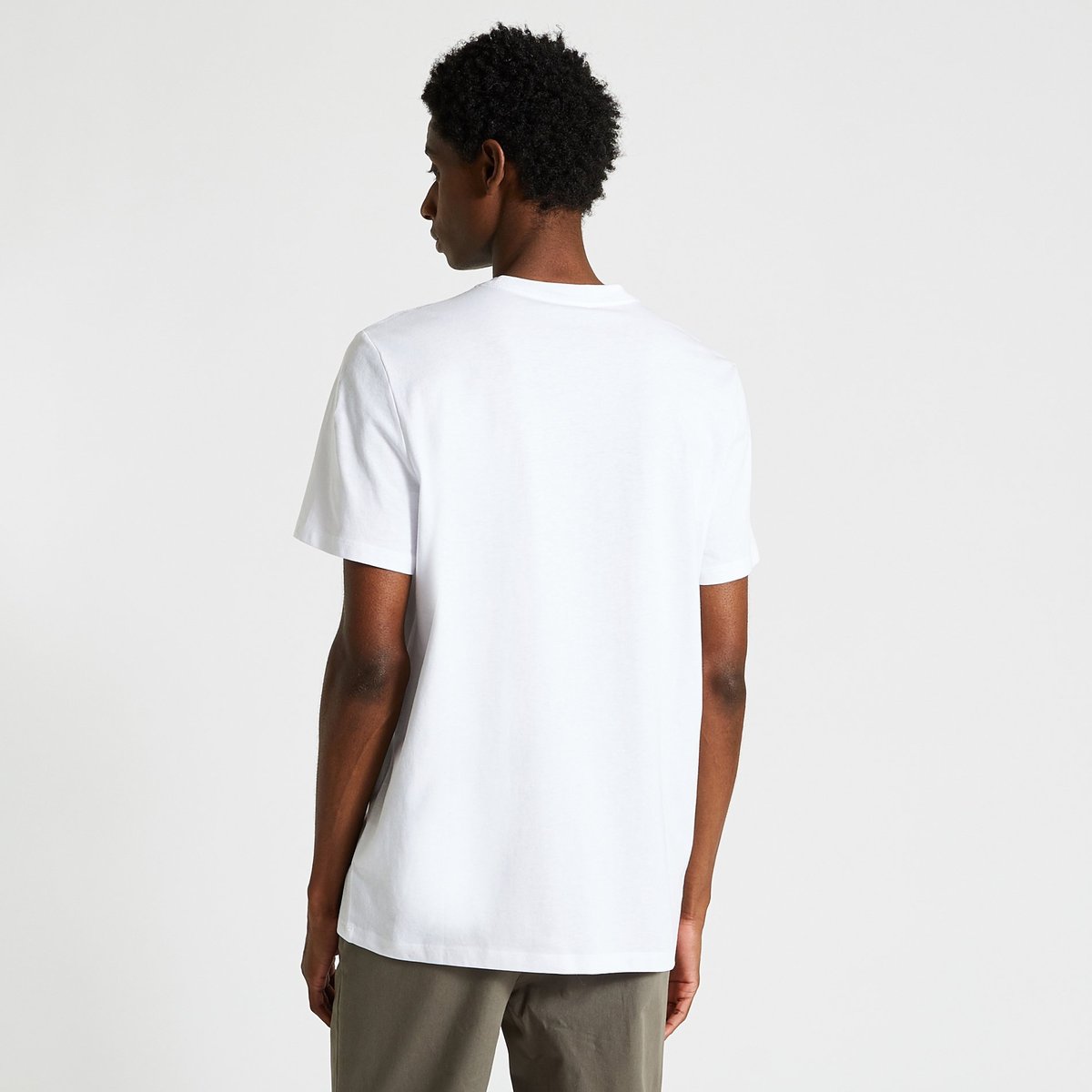 T-shirt col rond et manches courtes en coton BIO blanc, MONOPRIX