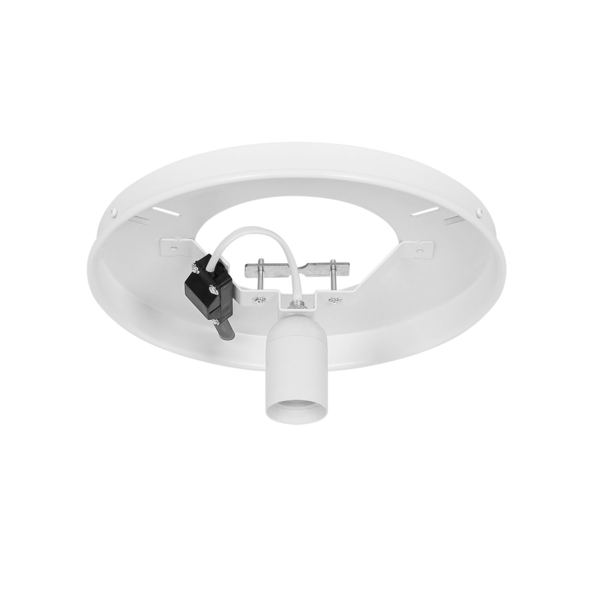Plafonnier rond en textile et métal, AERON blanc, NORDLUX