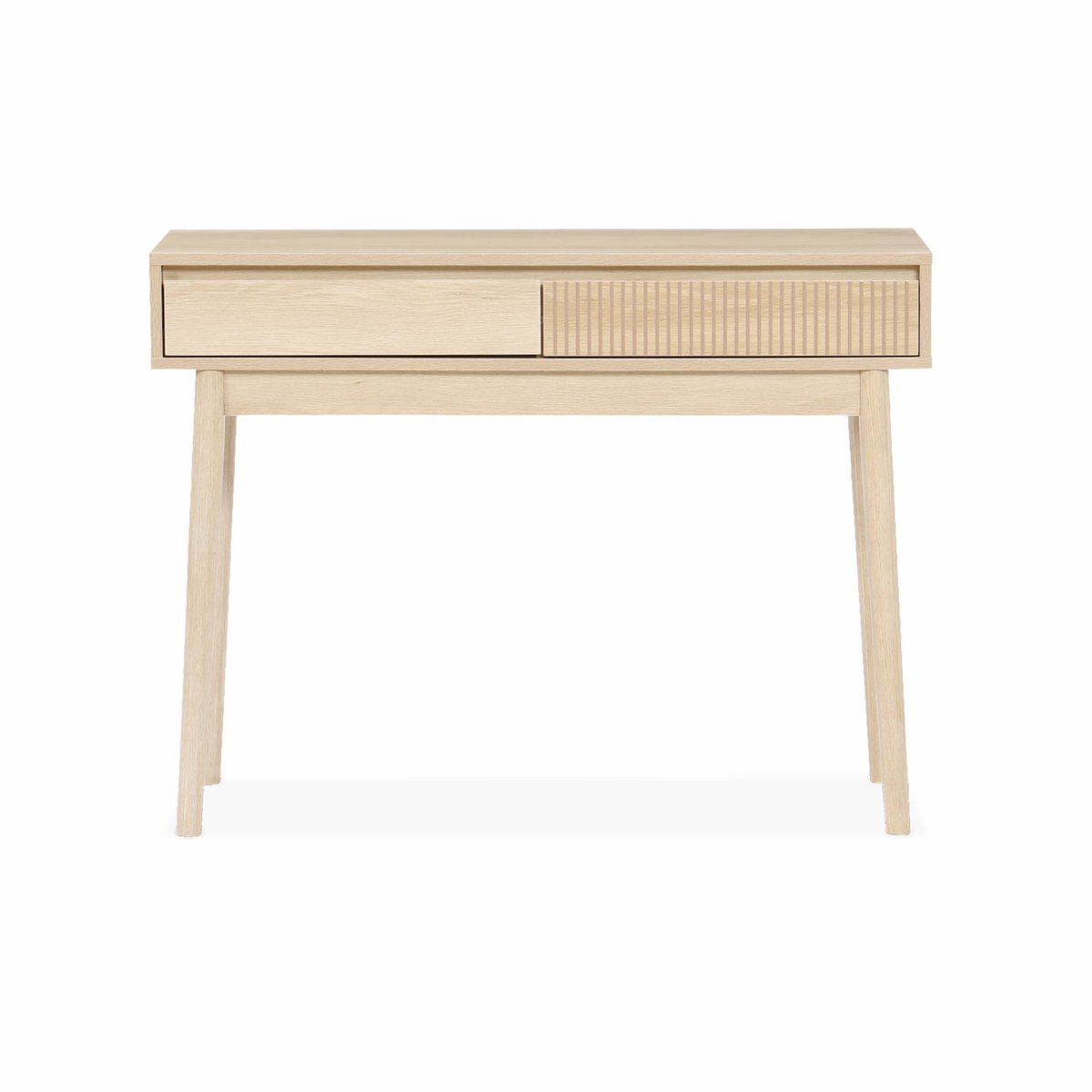 Console décor bois 2 tiroirs LINEAR bois foncé, SWEEEK