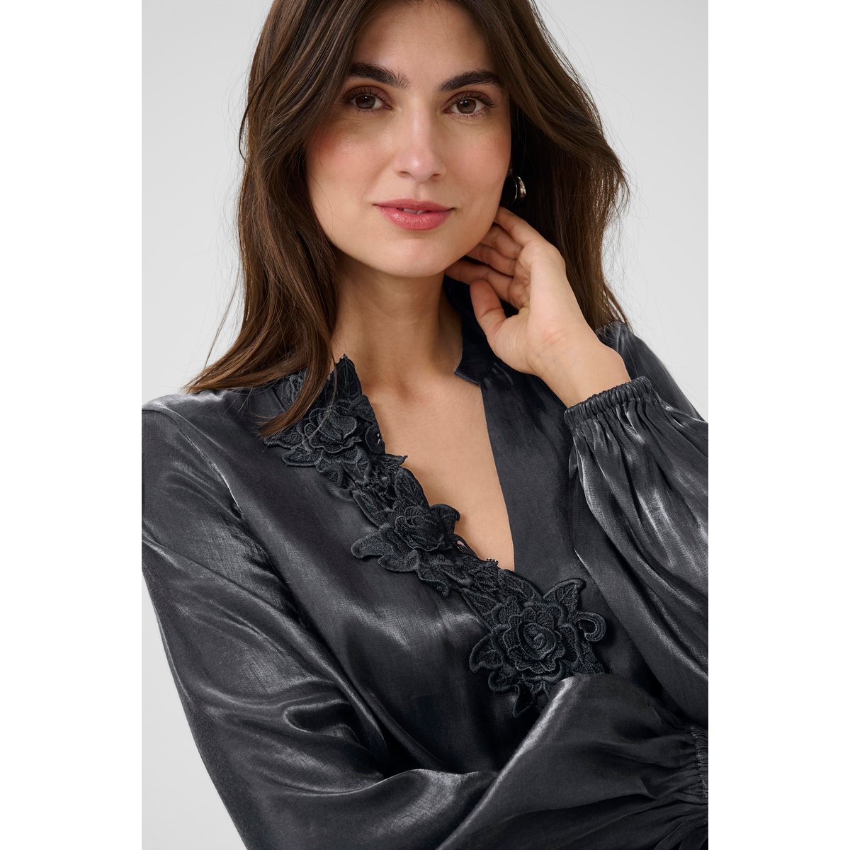 Blouse à manches longues noir black, CULTURE