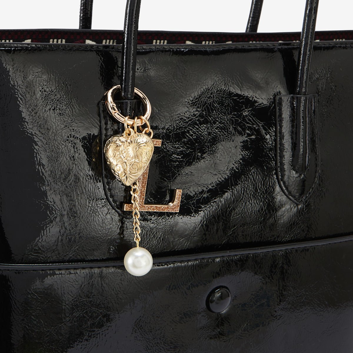 Sac shopper Rosario noir,doré, LOLLIPOPS