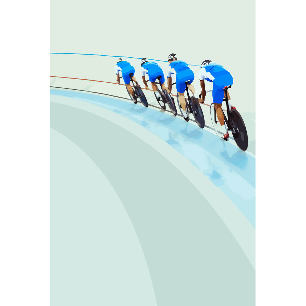 Tableau Mural Course Vélo SPORT tableaux sur toile-bleu, CEANOTHE