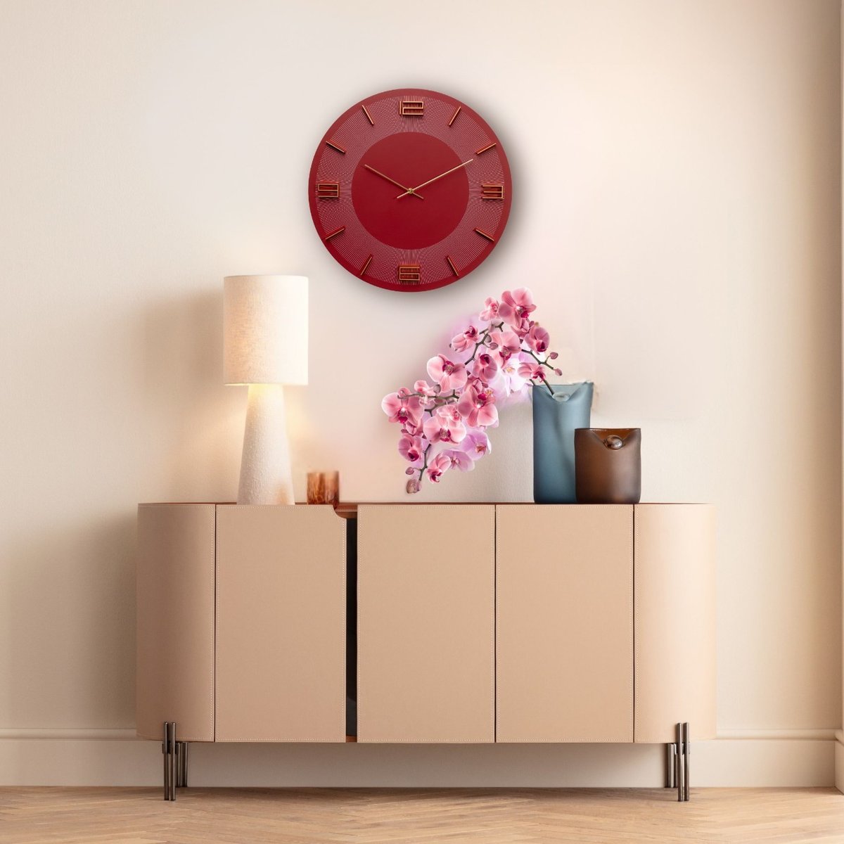 Horloge murale, LEONARDO rouge, KARE DESIGN