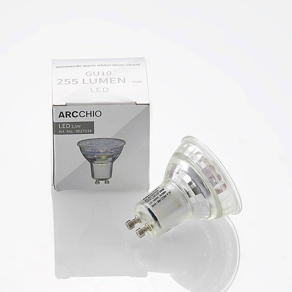 Ampoule GU10 en verreLED, Gu10 LED 3,5W couleur unique, ARCCHIO